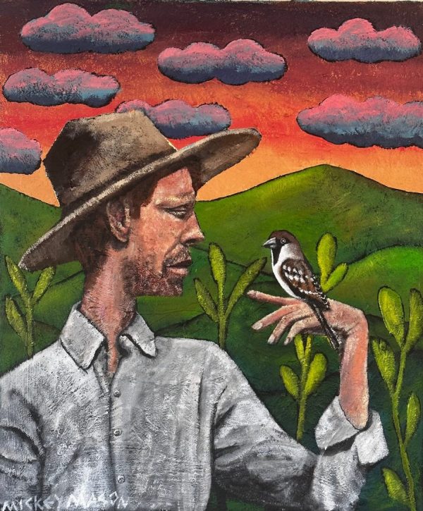 COWBOY WITH BIRD